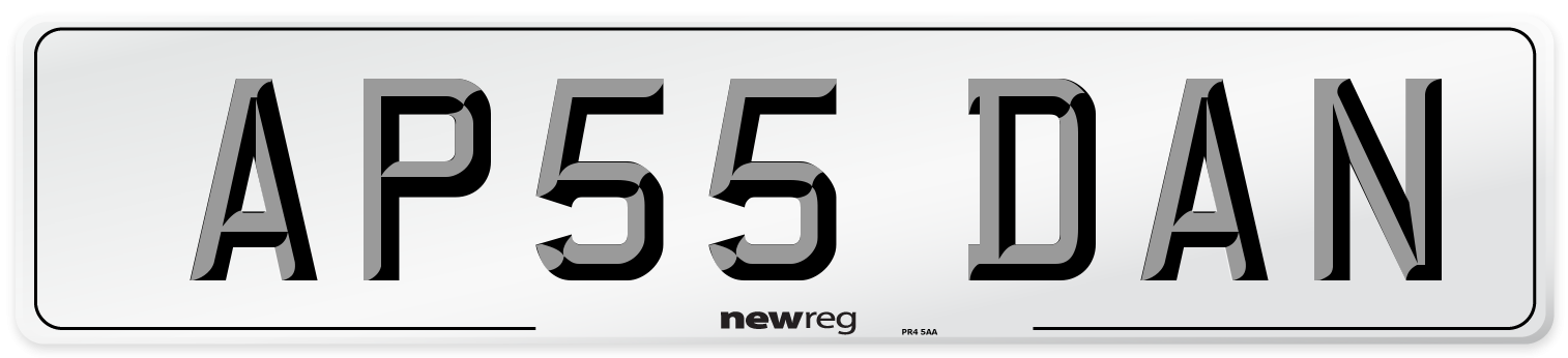 AP55 DAN Number Plate from New Reg